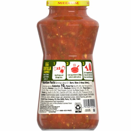 Pace® Chunky Medium Salsa Jar Perspective: right