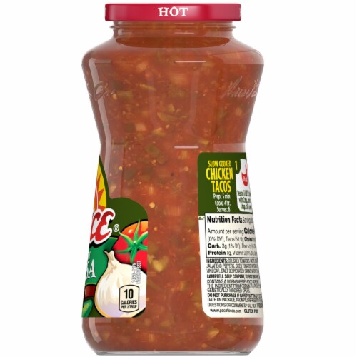 Pace® Chunky Hot Salsa Jar Perspective: right