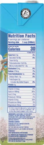Almond Breeze Dairy Free Shelf Stable Unsweetened Original Almond Milk Half Gallon Perspective: right