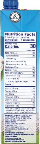 Almond Breeze® Dairy Free Shelf Stable Unsweetened Original Almond Milk Quart Perspective: right