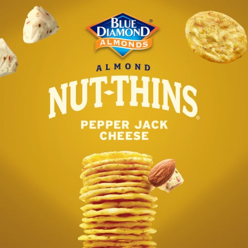 Blue Diamond® Nut-Thins Pepper Jack Cheese Almond Crackers Perspective: right