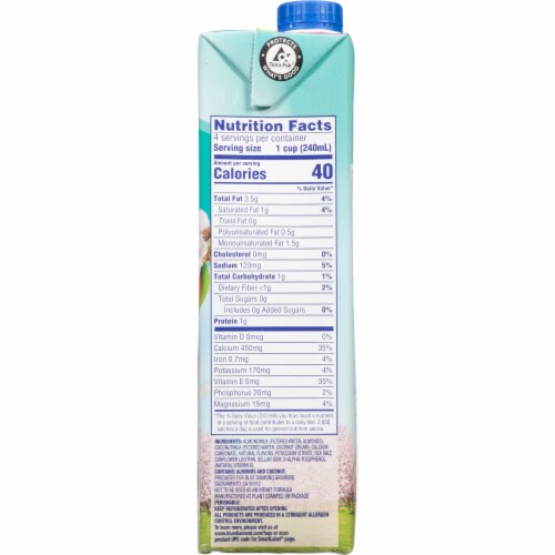 Almond Breeze® Vanilla Unsweetened Almond Coconut Milk Perspective: right