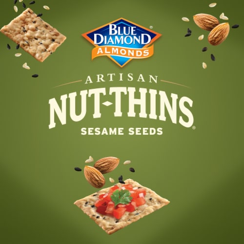 Blue Diamond® Nut-Thins® Artisan Sesame Seeds Almond Rice Crackers Perspective: right