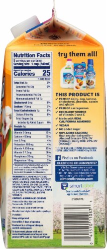 Almond Breeze Unsweetened Vanilla Almondmilk Cashewmilk Blend Perspective: right