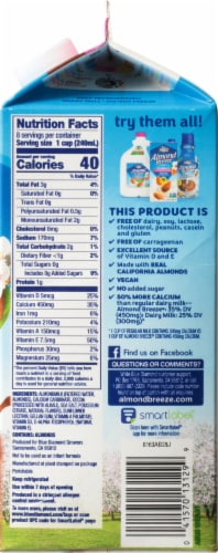 Blue Diamond Almond Breeze Unsweetened Chocolate Almondmilk Perspective: right