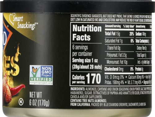 Blue Diamond® Xtremes Cayenne Pepper Almonds Perspective: right