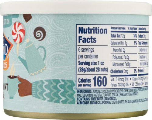 Blue Diamond® Peppermint Cocoa Flavored Almonds Perspective: right