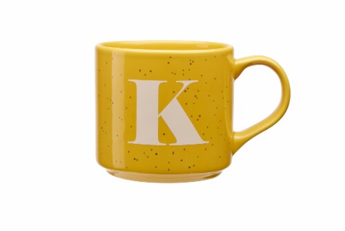 Clay Art Monogram Mug - Yellow Perspective: right