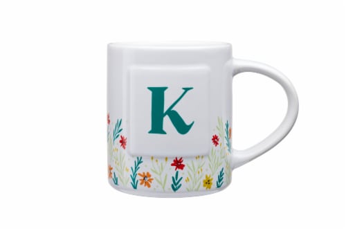 Clay Art Monogram Floral Mug Perspective: right