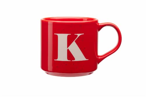 Clay Art Monogram Mug Red Perspective: right