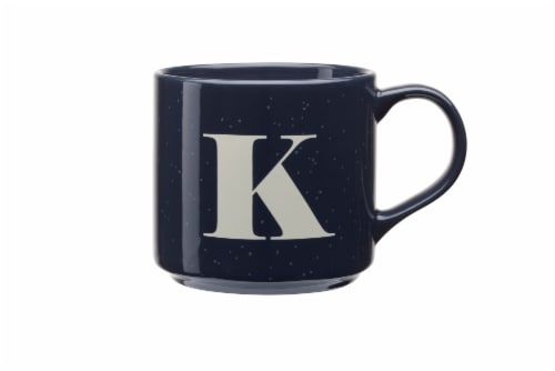 Clay Art Monogram Mug Navy Perspective: right