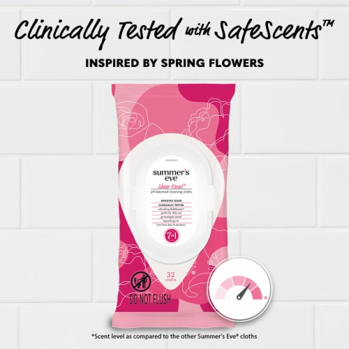 Summer's Eve Sheer Floral Feminine Wipe Perspective: right