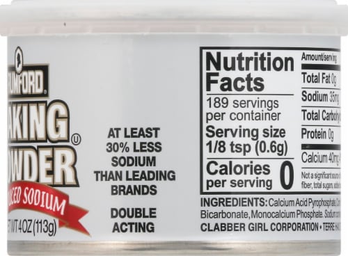 Rumford® Reduced Sodium Baking Powder Perspective: right