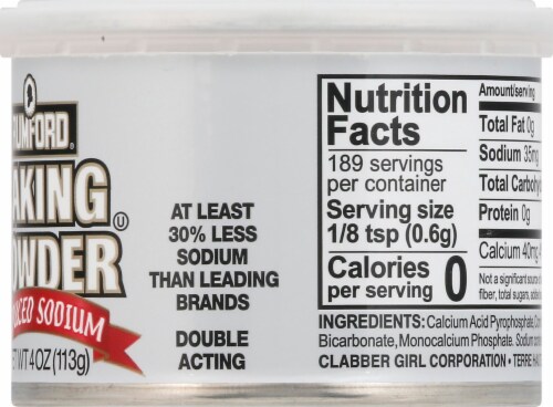 Rumford® Reduced Sodium Baking Powder Perspective: right