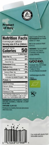 Better Than Milk® Organic Unsweetened Almond Drink Perspective: right
