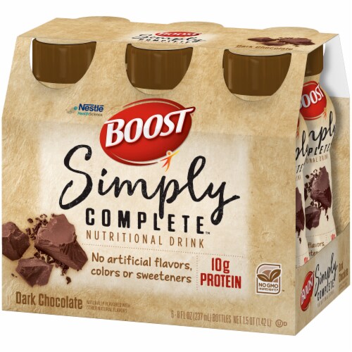 Boost Simply Complete Dark Chocolate Nutritional Drink Perspective: right