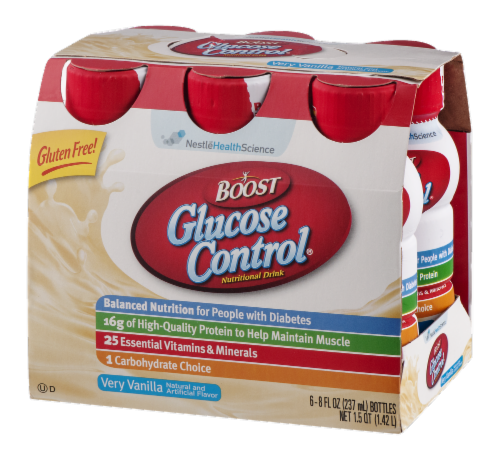 Boost Glucose Control Very Vanilla Nutritional Drinks Perspective: right