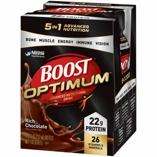 Boost Optimum Rich Chocolate Advanced Nutritional Drink Perspective: right