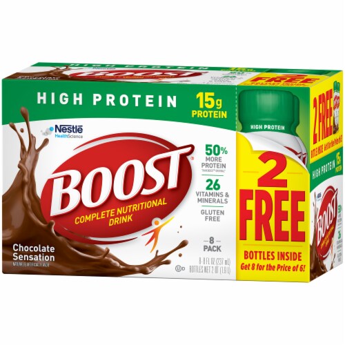 Boost High Protein Chocolate Sensation Nutritional Drink Perspective: right