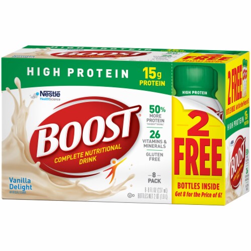 Boost High Protein Vanilla Delight Nutritional Drink Perspective: right