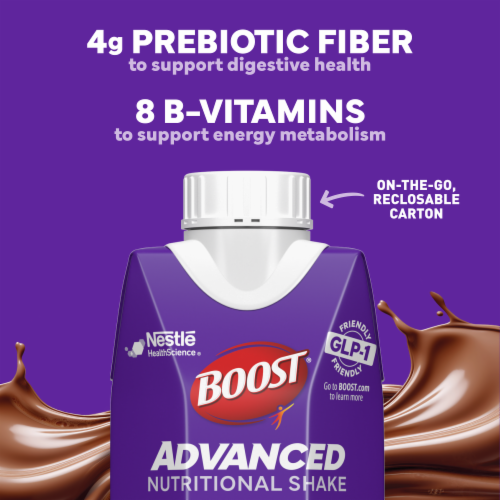 BOOST Advanced Ready to Drink Chocolate Protein Shake Multipack Perspective: right