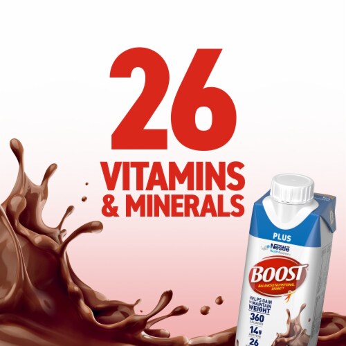 Boost® Plus Rich Chocolate Balanced Nutritional Drinks Perspective: right