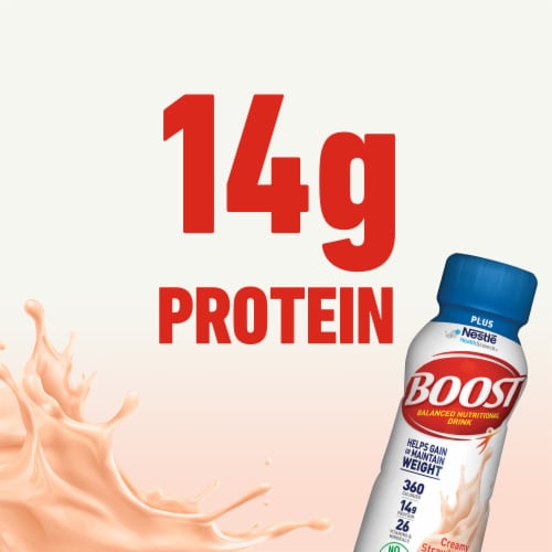 BOOST Plus Ready to Drink Nutritional Drink, Creamy Strawberry Perspective: right