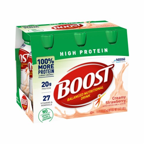 Boost high protein ready to drink nutritional drink creamy strawberry