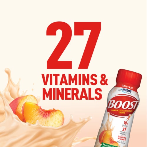 Boost® Original Peaches & Creme Complete Nutritional Drinks Perspective: right