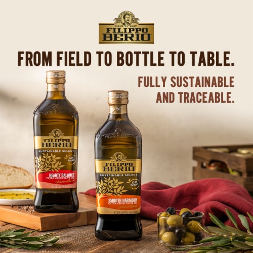 Filippo Berio Sustainable Select Extra Virgin Smooth Harmony Olive Oil 25.3 fl oz Perspective: right