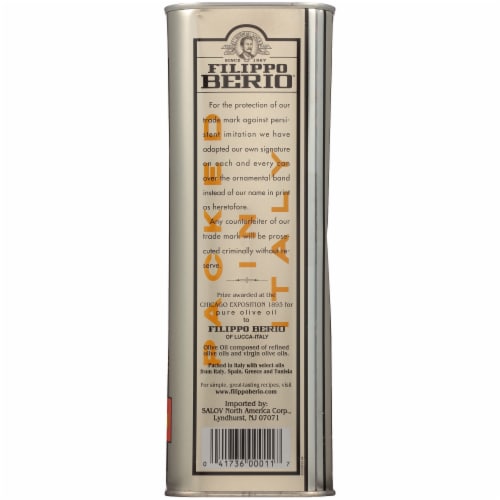 Filippo Berio® Olive Oil Tin Perspective: right