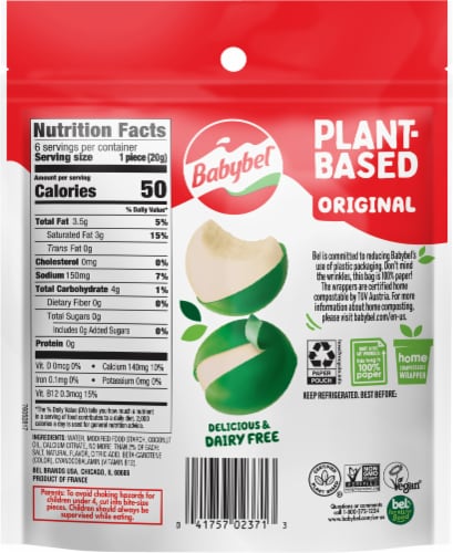 Babybel® Original Plant-Based Vegan Snack Cheese Alternative Perspective: right