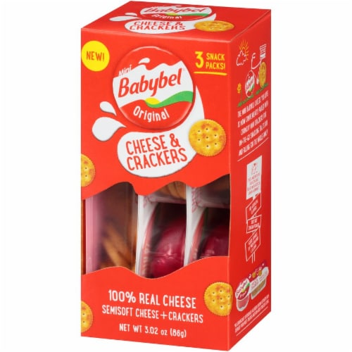 Mini Babybel Original Cheese & Crackers 3 Pack Perspective: right