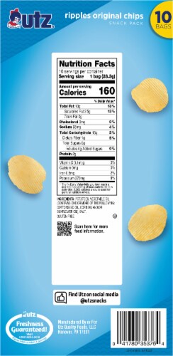 Utz® Ripples Original Potato Chips Snack Size Multipack Perspective: right