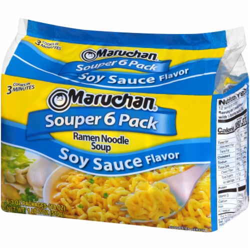Maruchan® Ramen Souper 6-Pack Oriental Flavor Noodle Soup Perspective: right