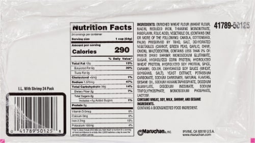 Maruchan Instant Lunch With Shrimp Ramen Noodles with Vegetables 24 Count Perspective: right