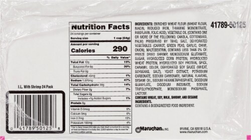 Maruchan Instant Lunch With Shrimp Ramen Noodles with Vegetables 24 Count Perspective: right