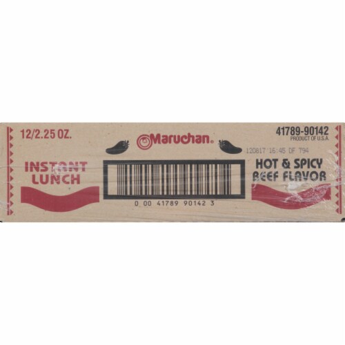 Maruchan Instant Lunch Hot & Spicy Beef Ramen Noodle Soup Perspective: right