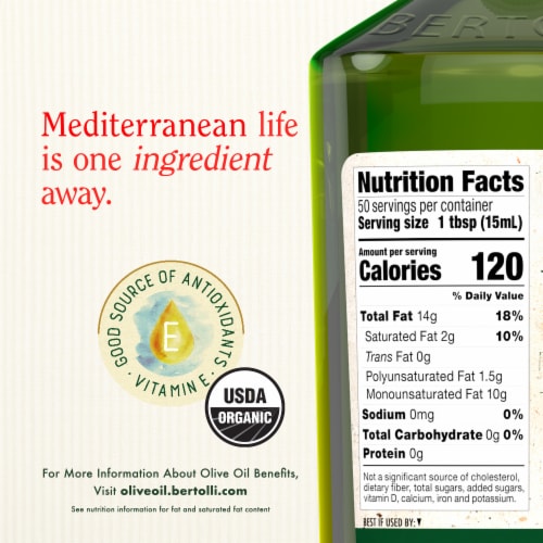 Bertolli Organic Extra Virgin Olive Oil Perspective: right
