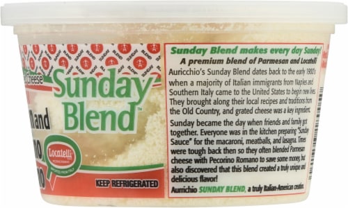 Auricchio Parmesan and Pecorino Romano Sunday Blend Cheese Perspective: right