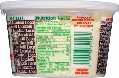 Locatelli Grated Pecorino Romano Cheese Perspective: right