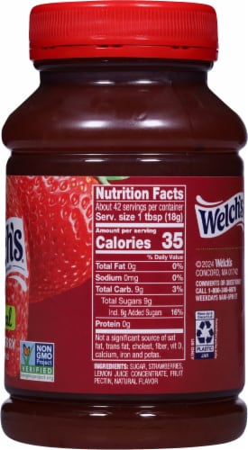 Welch's® Natural Strawberry Spread Perspective: right