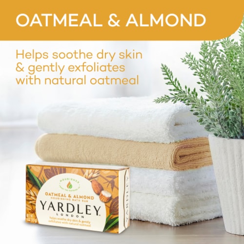 Yardley® Oatmeal and Almond Soap Bar Soap Perspective: right