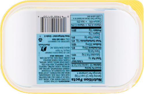 Dean's Small Curd 4% Milkfat Cottage Cheese with Pineapple Perspective: right