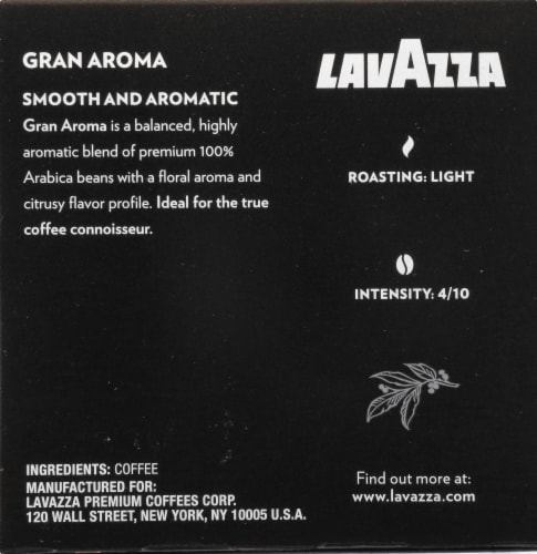 LavAzza Gran Aroma Light Roast K-Cup Coffee Pods Perspective: right