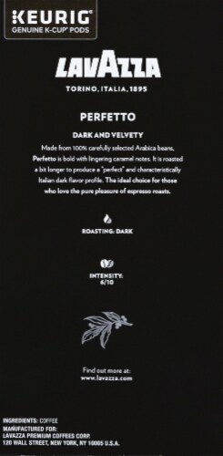LavAzza Perfetto Dark Roast K-Cup Coffee Pods Perspective: right