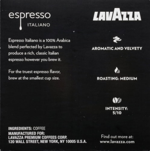 LavAzza Espresso Italiano Ground Coffee KCup Box Perspective: right