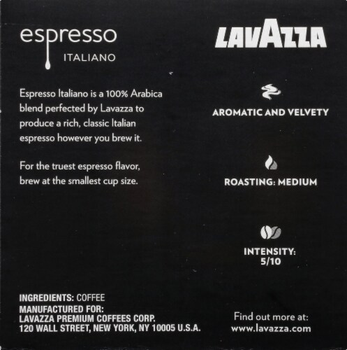 LavAzza Espresso Italiano Ground Coffee KCup Box Perspective: right