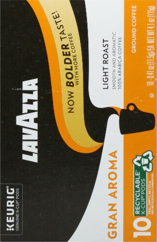 LavAzza Gran Aroma Light Roast K-Cup Coffee Pods Perspective: right