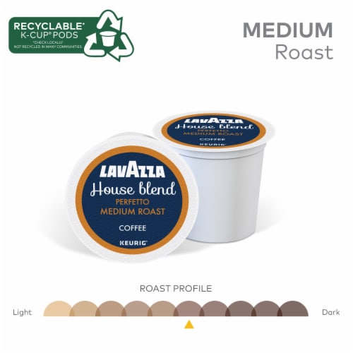 Lavazza House Blend Perfetto Medium Roast K-Cup Coffee Pods Perspective: right